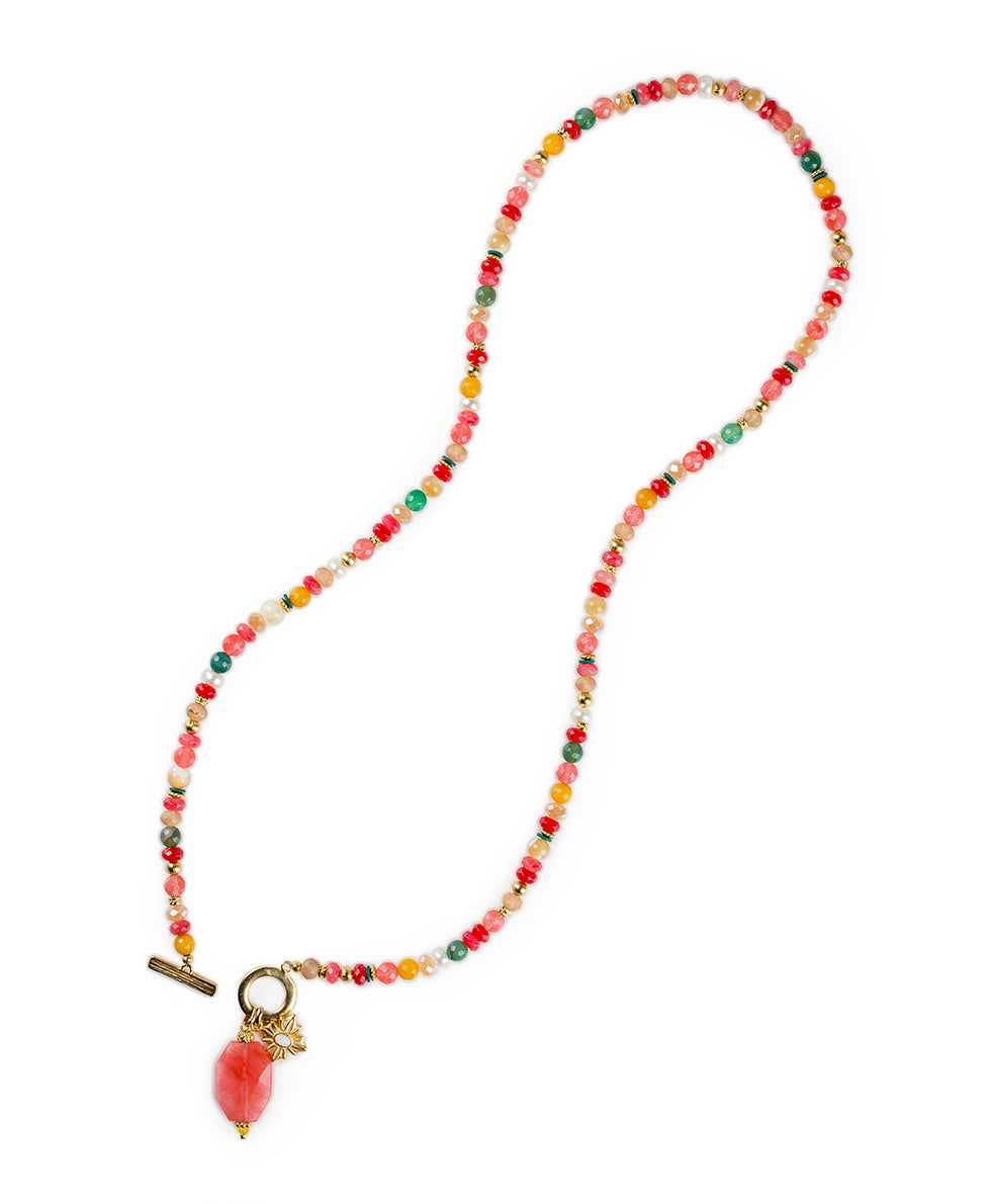 Female - Convertible Necklace - Eclectic Bead — Pink - pink - by Patricia Nash - View 3 of 6