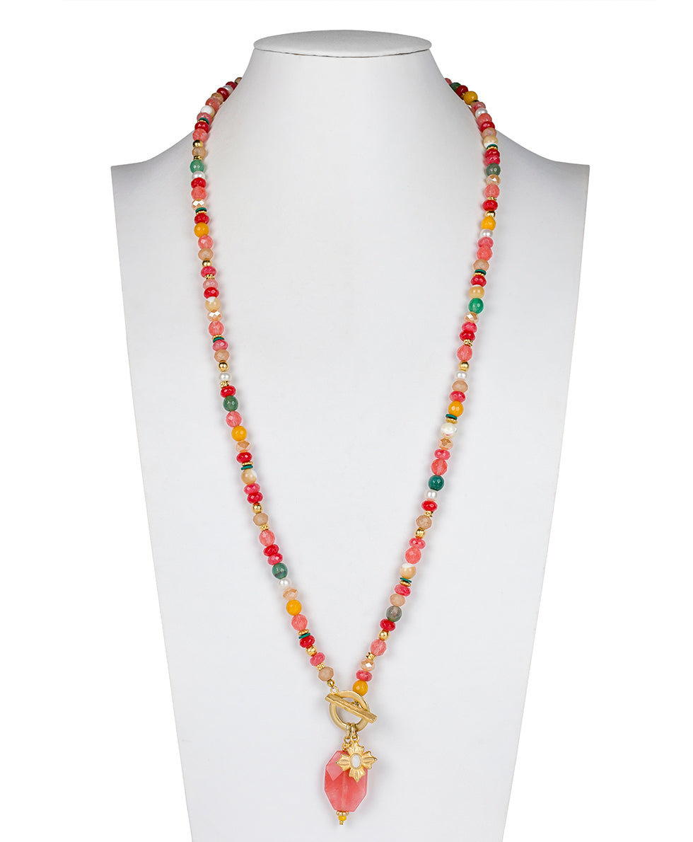 Female - Convertible Necklace - Eclectic Bead — Pink - pink - by Patricia Nash - View 5 of 6