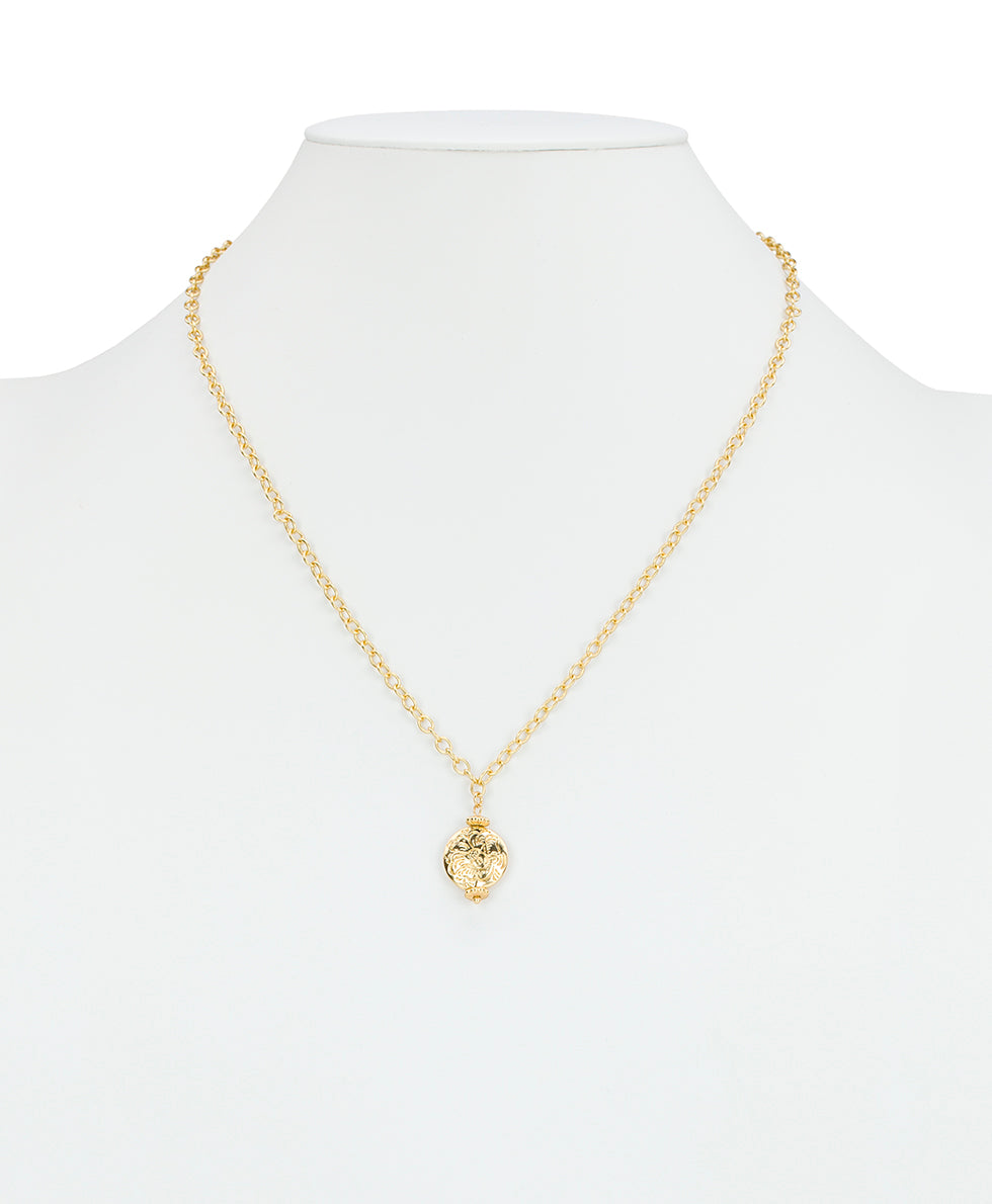 Female - Two Strand Modular Necklace - Ceramic Bead - matte gold - by Patricia Nash - View 5 of 5