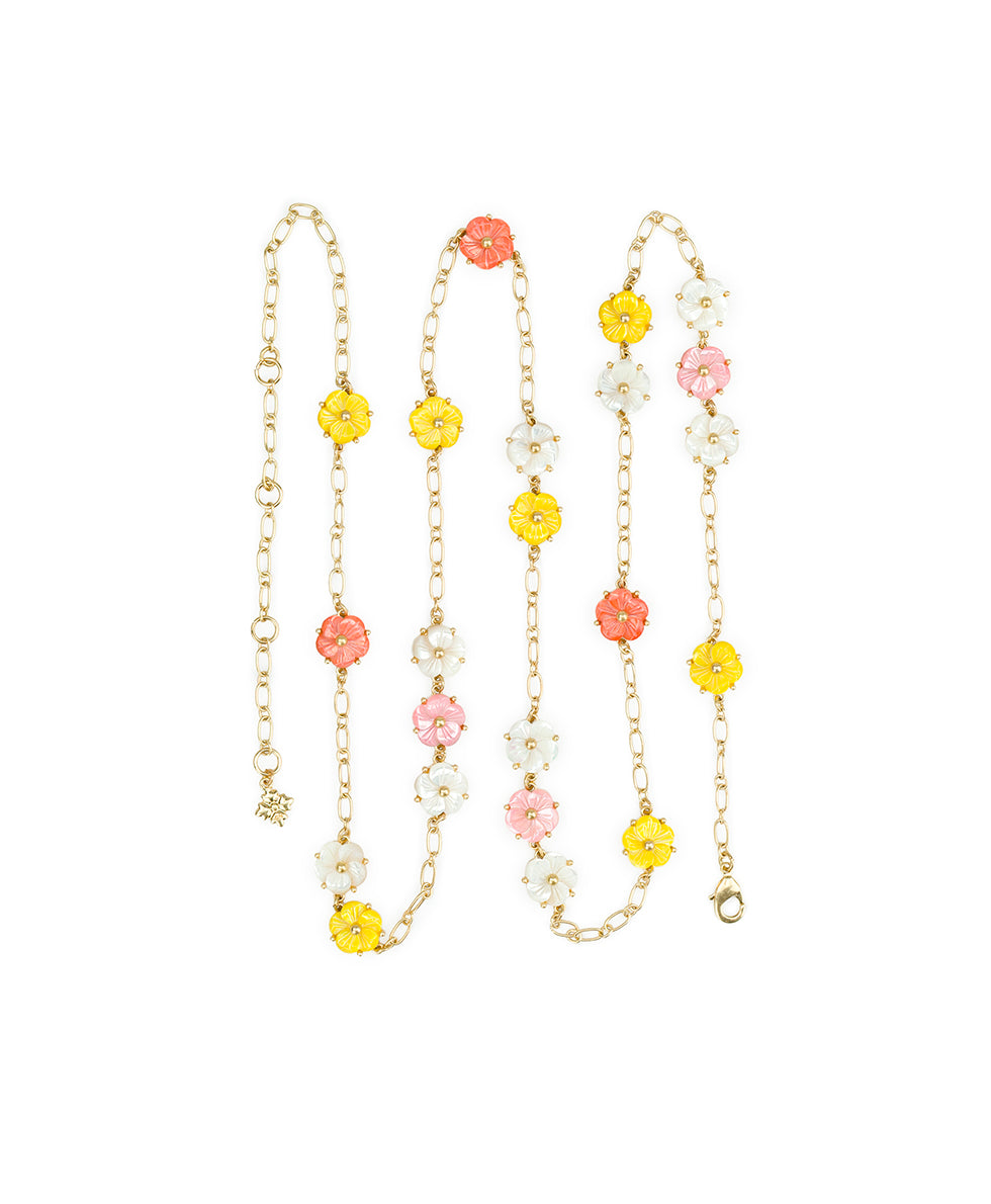 Flower Station Necklace - Raffia Collection – Patricia Nash