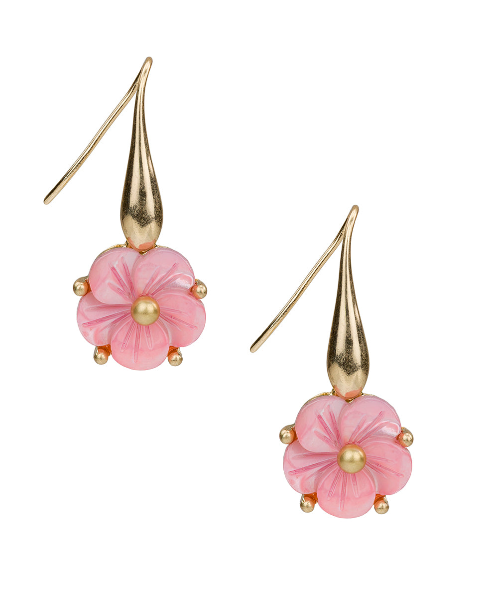 Flower Drop Earrings - Raffia Collection – Patricia Nash