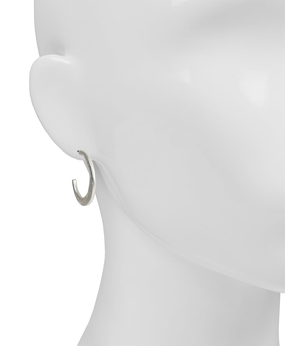 Hammered Hoop Earrings - Not So Basics - antique gold - by Patricia Nash - View 4 of 6