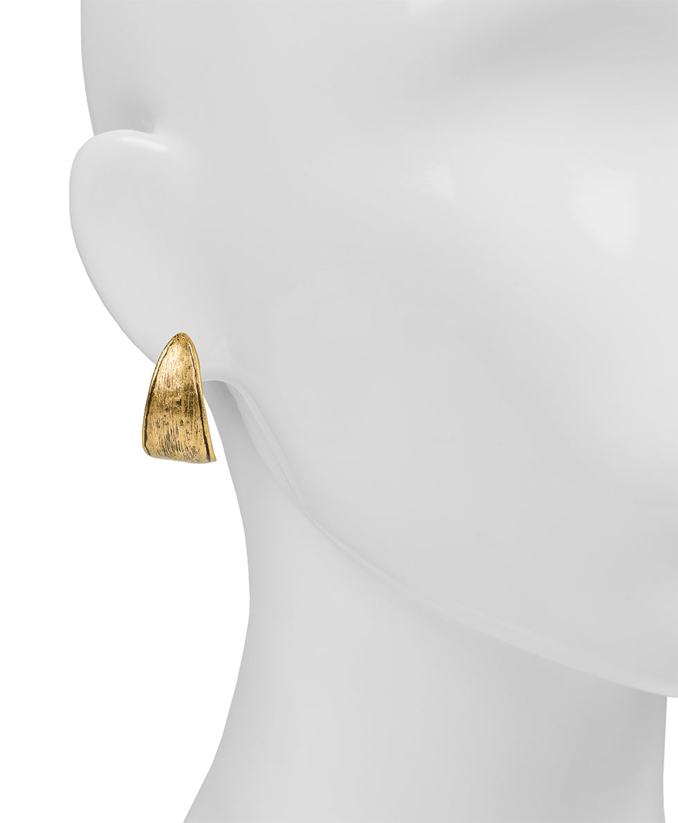 アクセサリー EAR RING PJ - GOLD J Hoop Hammered Earrings - Basics Collection – Patricia Nash