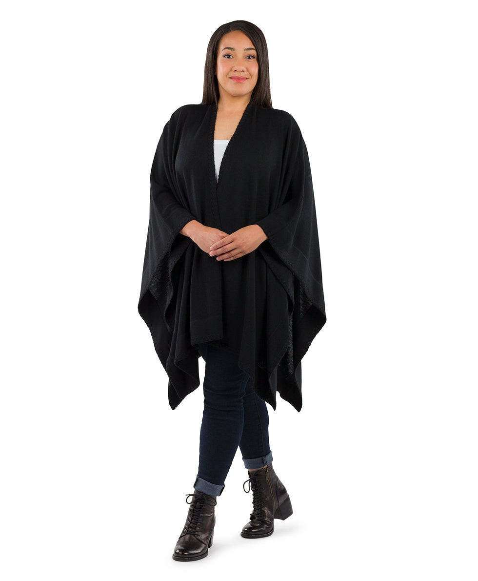 Colorblock Short Shawl - Classics - maroon / black - by Patricia Nash - View 22 of 50