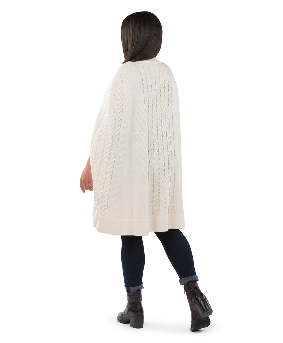 Long Cable Cape - Vintage - black - by Patricia Nash - View 17 of 23