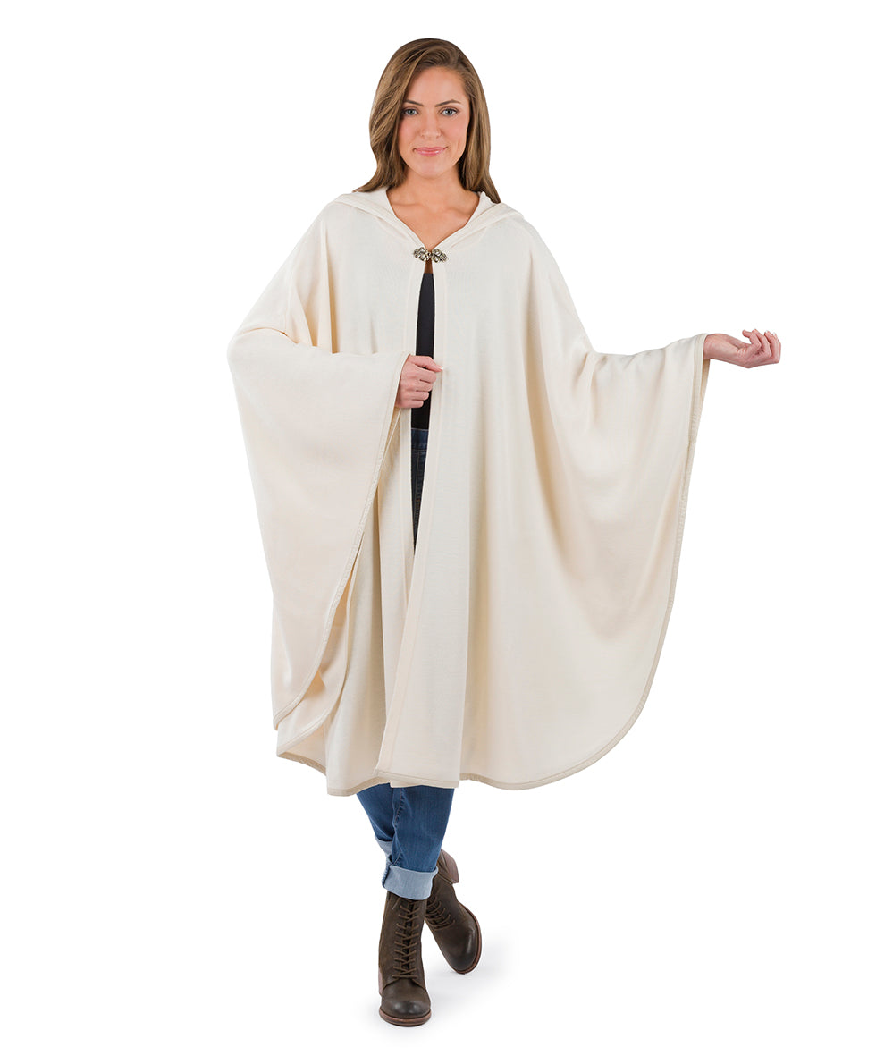 Hooded Cape with Clasp - Vintage - black - by Patricia Nash - View 39 of 62