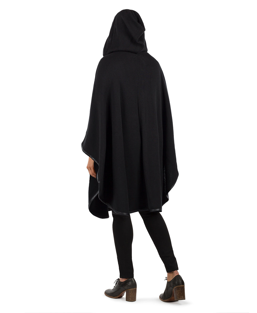 Hooded Cape with Clasp - Vintage - black - by Patricia Nash - View 3 of 62