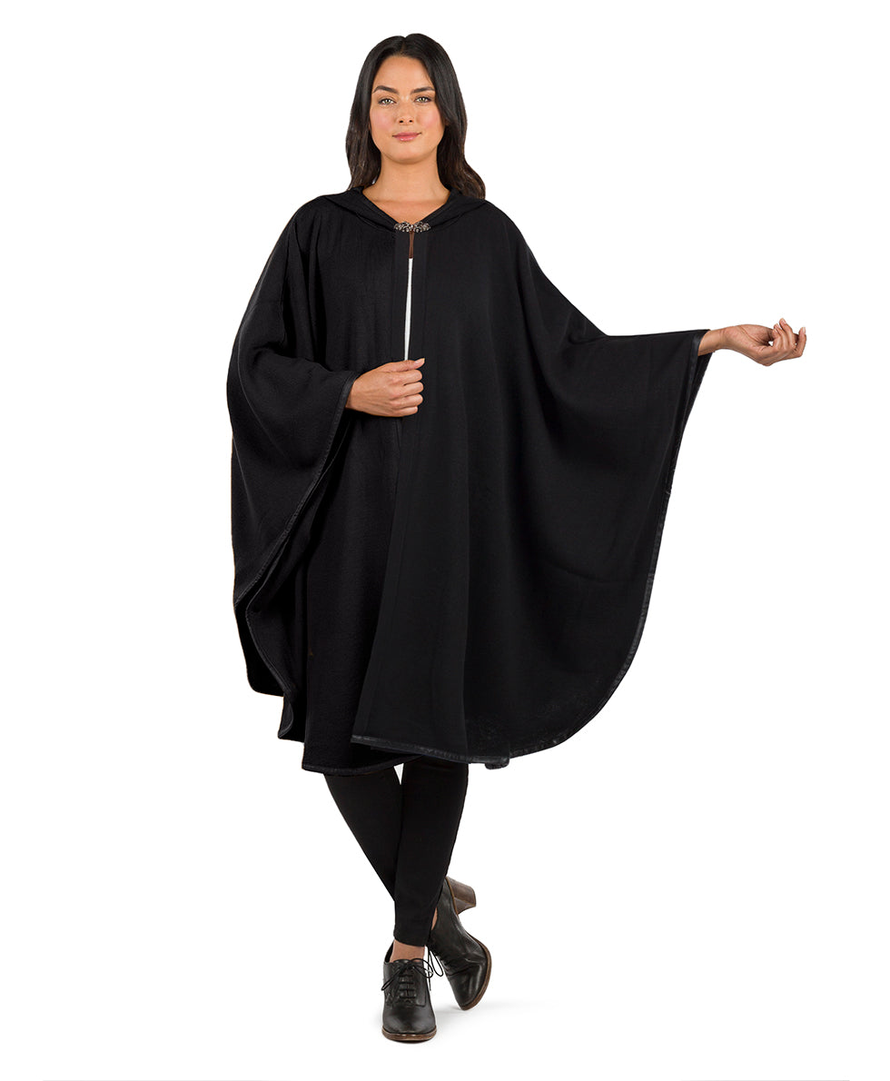 Hooded Cape with Clasp - Vintage - black - by Patricia Nash - View 4 of 62