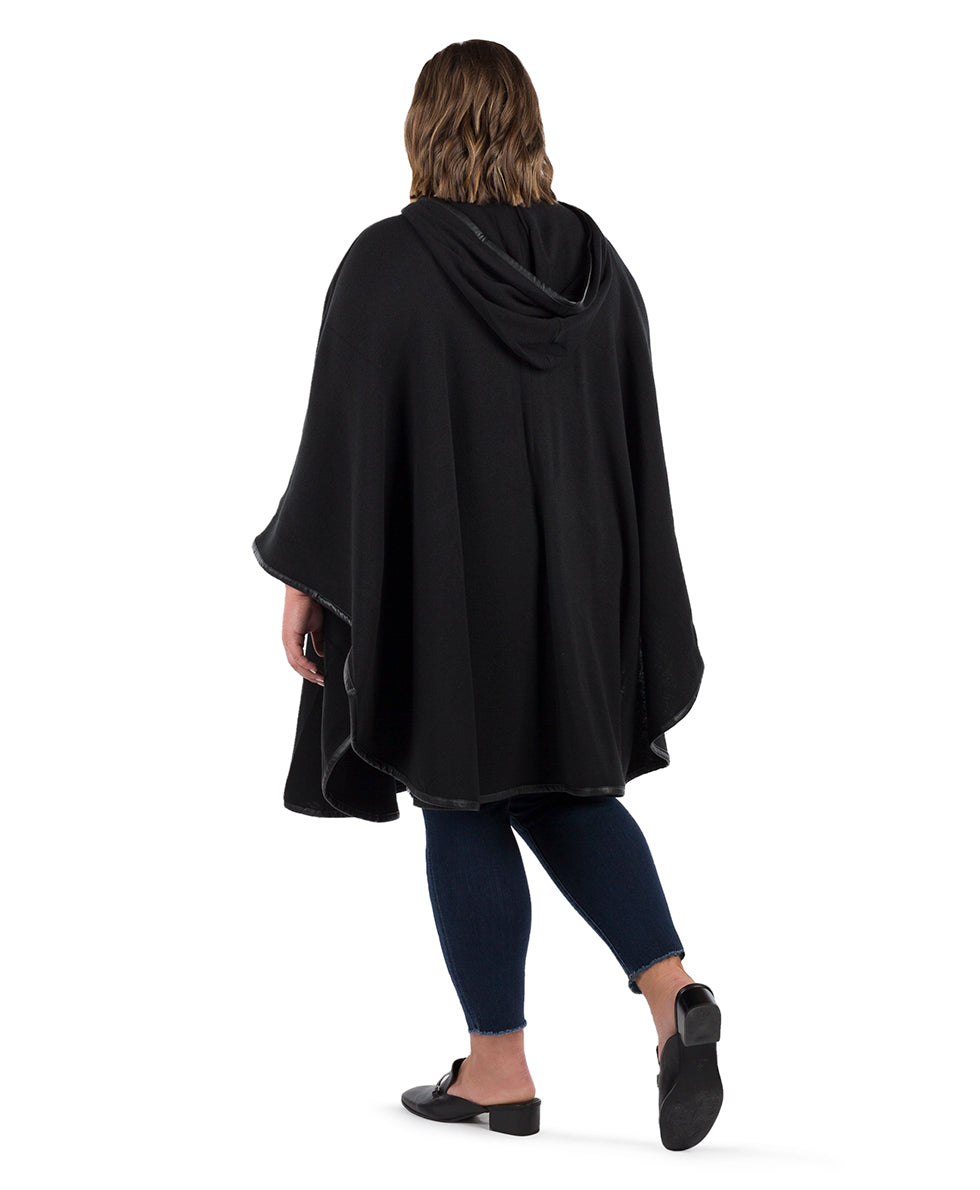 Hooded Cape with Clasp - Vintage - black - by Patricia Nash - View 7 of 62