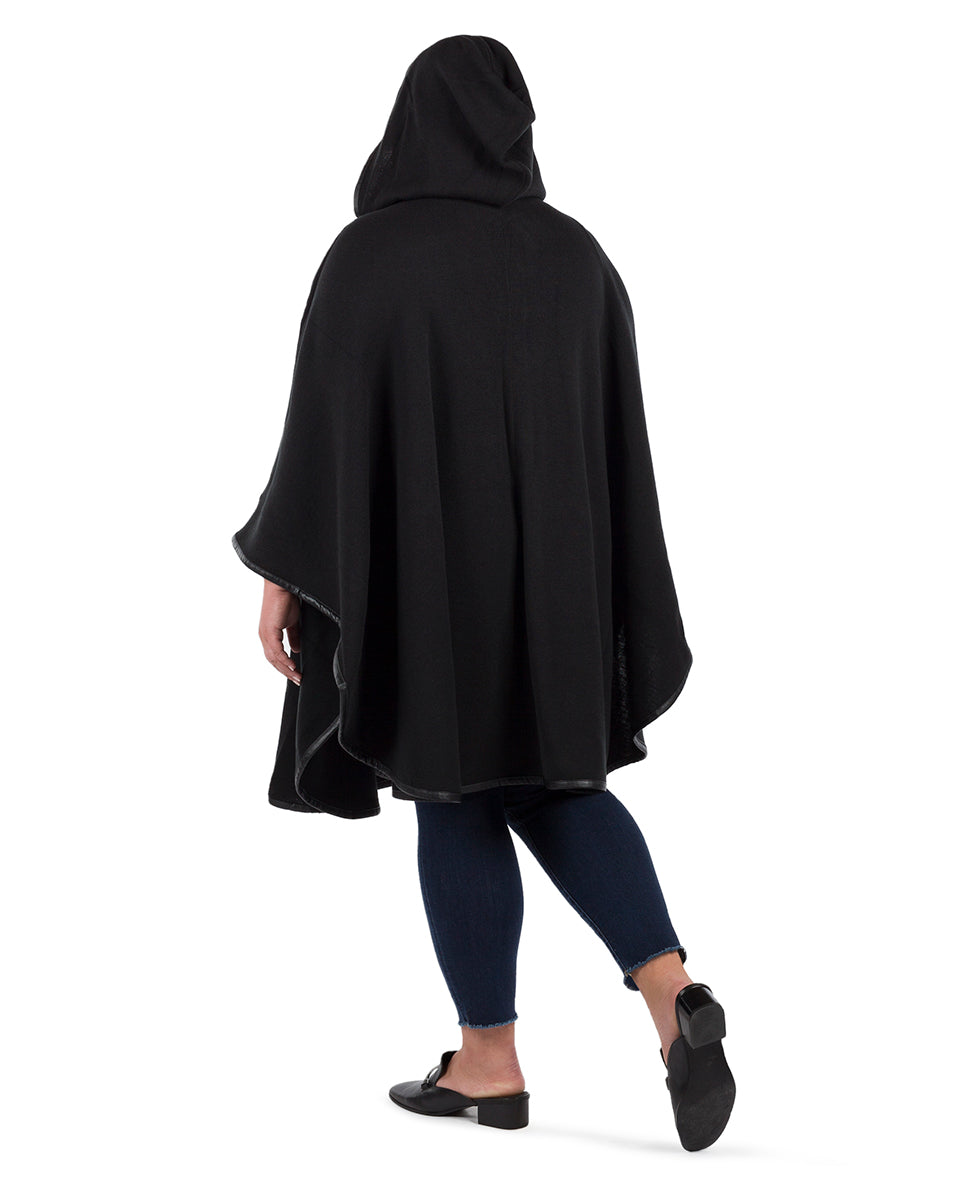 Hooded Cape with Clasp - Vintage - black - by Patricia Nash - View 8 of 62