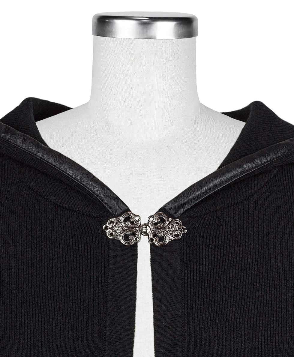 Hooded Cape with Clasp - Vintage - black - by Patricia Nash - View 11 of 62