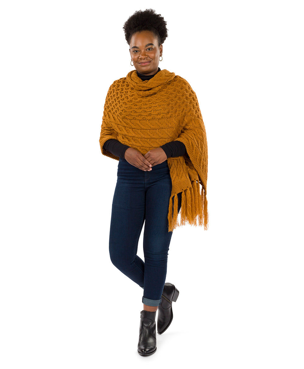 Oversize Cable Knit Scarf - Fringed – Patricia Nash