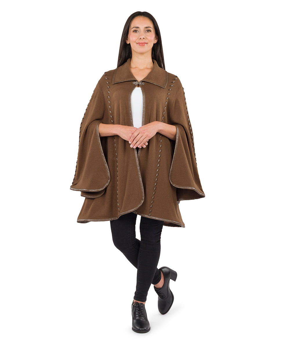 Female - Hand Laced Cape with Clasp - Vintage - black - by Patricia Nash - View 22 of 30