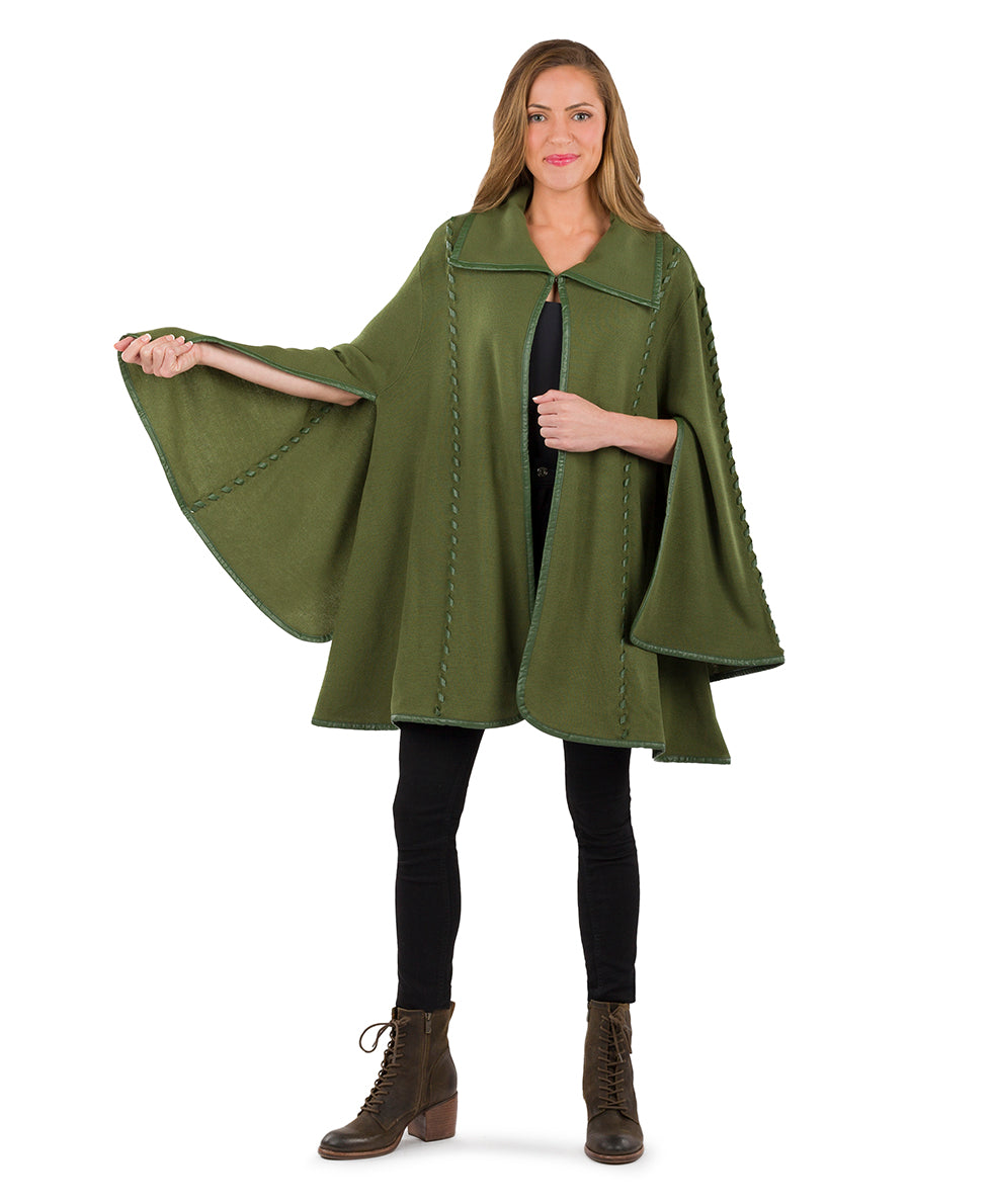 Sleeved Cape - Vintage - maroon - by Patricia Nash - View 53 of 67