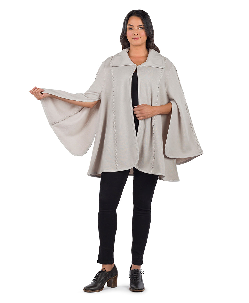 Sleeved Cape - Vintage - maroon - by Patricia Nash - View 11 of 67
