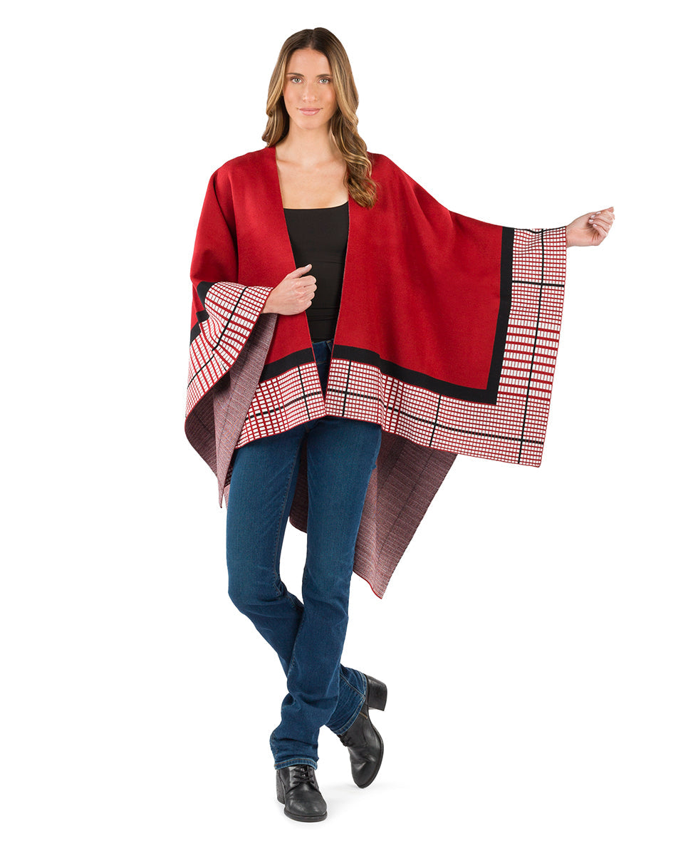 Crisscross Cape - Classics - ruby red - by Patricia Nash - View 3 of 14