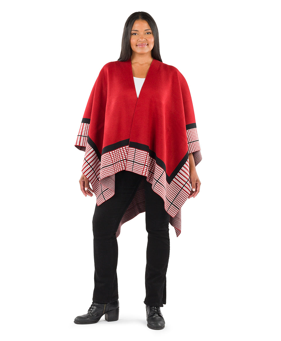 Crisscross Cape - Classics - ruby red - by Patricia Nash - View 4 of 14