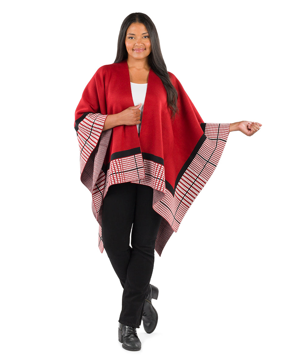 Crisscross Cape - Classics - ruby red - by Patricia Nash - View 6 of 14
