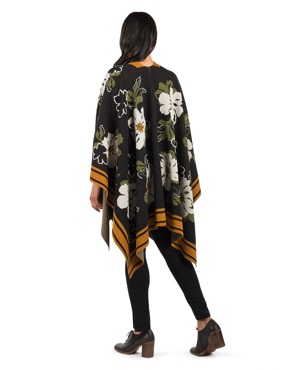 Shawl - Marigold Harvest - Black - black - by Patricia Nash - View 2 of 7