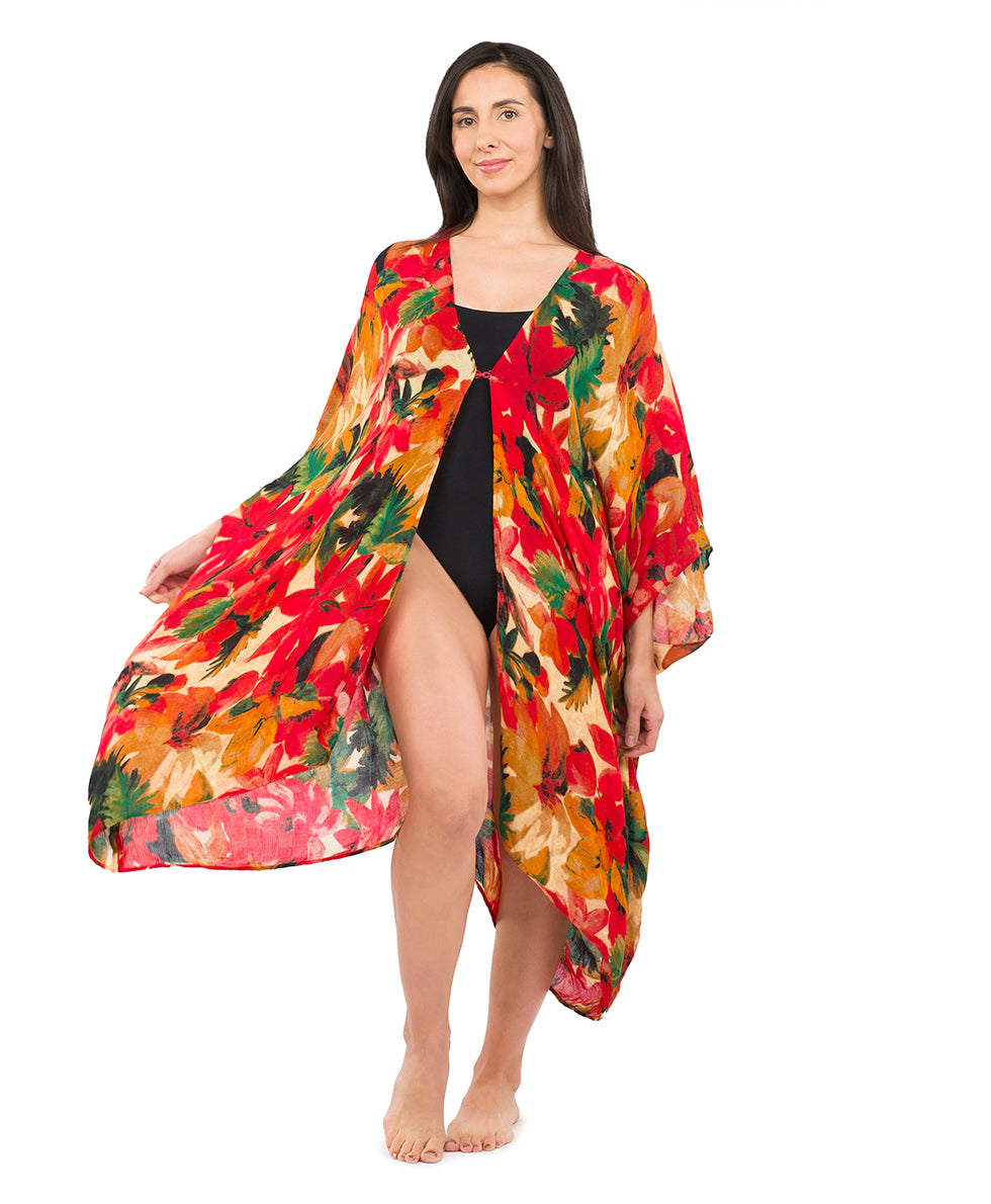 Short Ruana Cover‑Up - greek ombre - by Patricia Nash - View 12 of 28