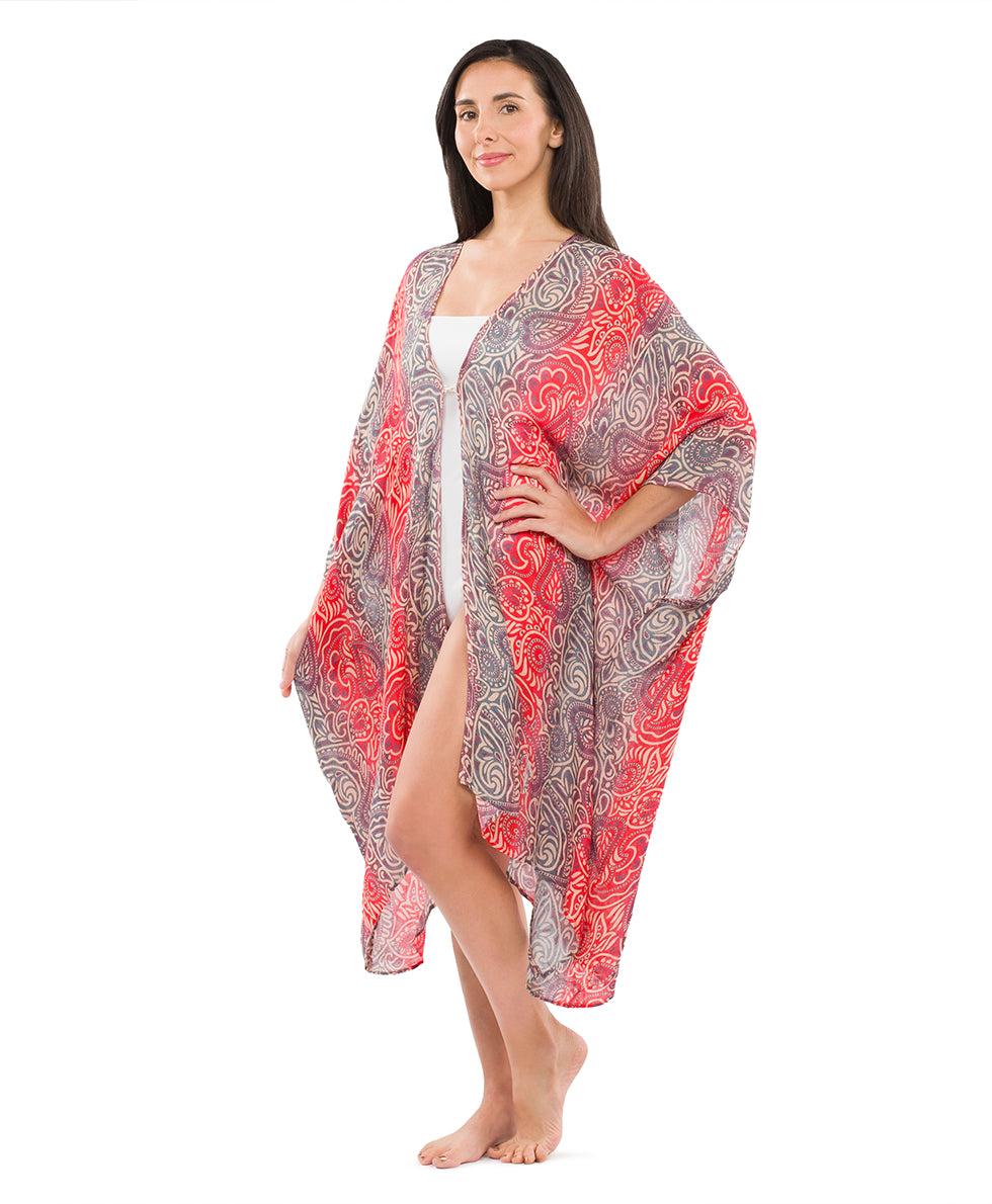 Short Ruana Cover‑Up - greek ombre - by Patricia Nash - View 5 of 28