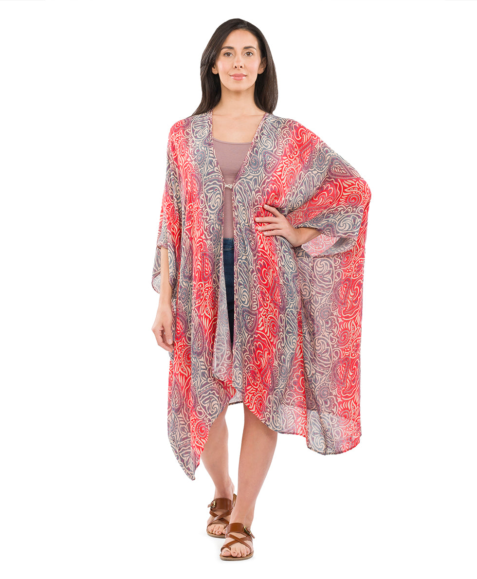 Short Ruana Cover‑Up - greek ombre - by Patricia Nash - View 1 of 28