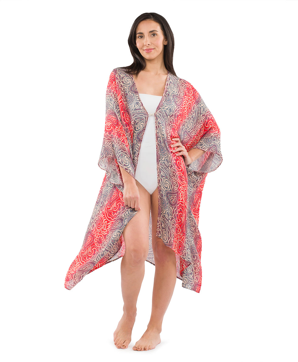 Short Ruana Cover‑Up - greek ombre - by Patricia Nash - View 6 of 28