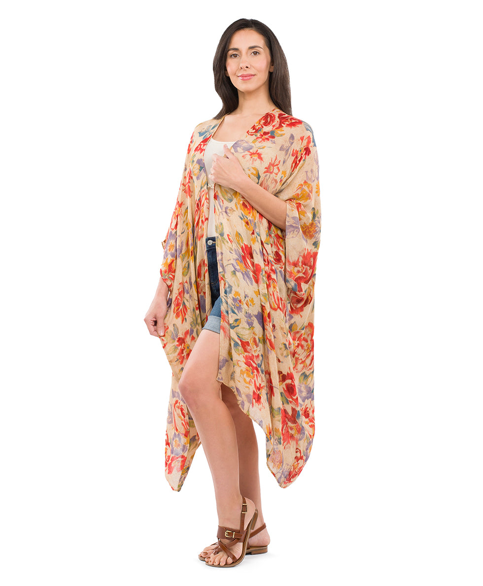 Short Ruana Cover‑Up - greek ombre - by Patricia Nash - View 15 of 28