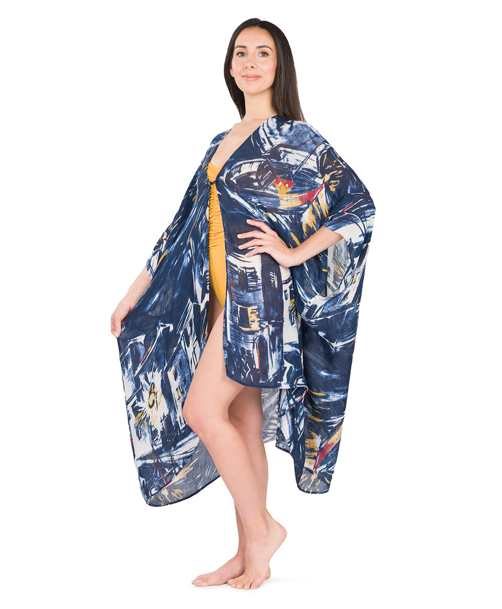 Short Ruana Cover‑Up - greek ombre - by Patricia Nash - View 22 of 28