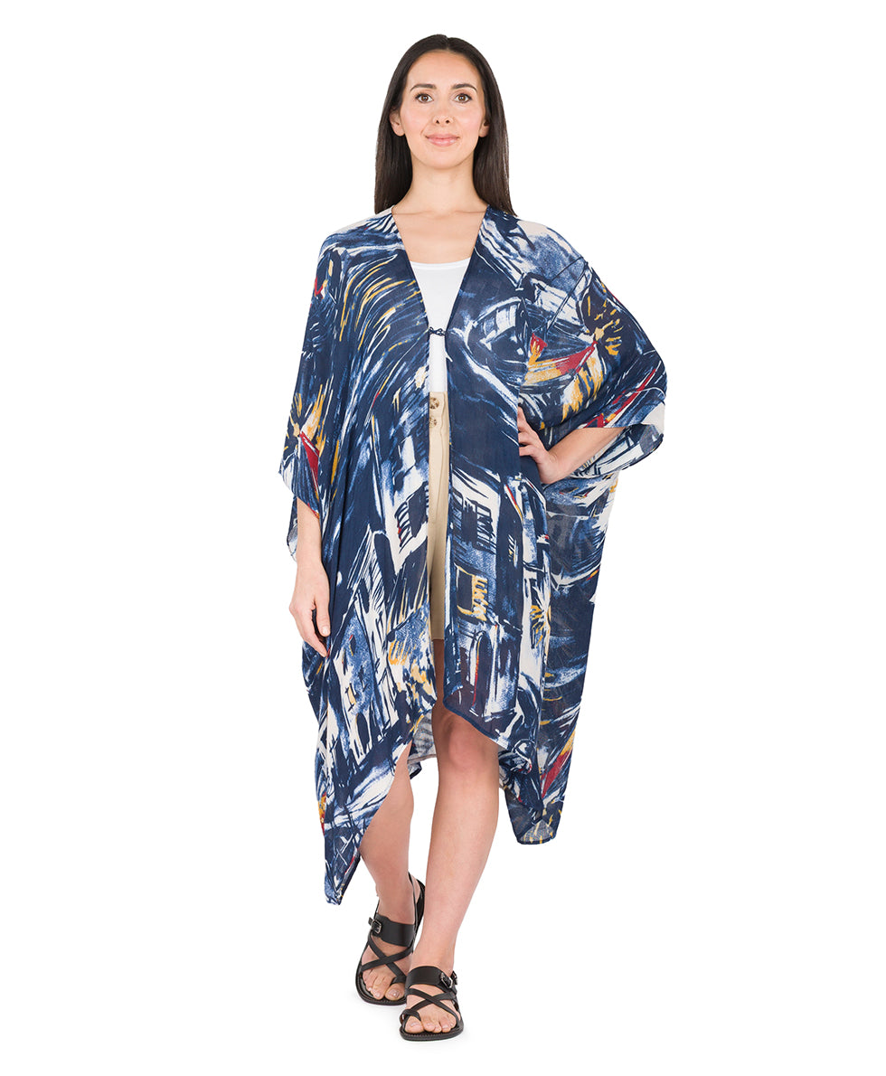 Short Ruana Cover‑Up - greek ombre - by Patricia Nash - View 19 of 28