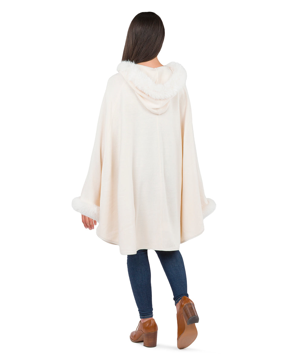 Hooded Cape with Faux Fur - Vintage – Patricia Nash