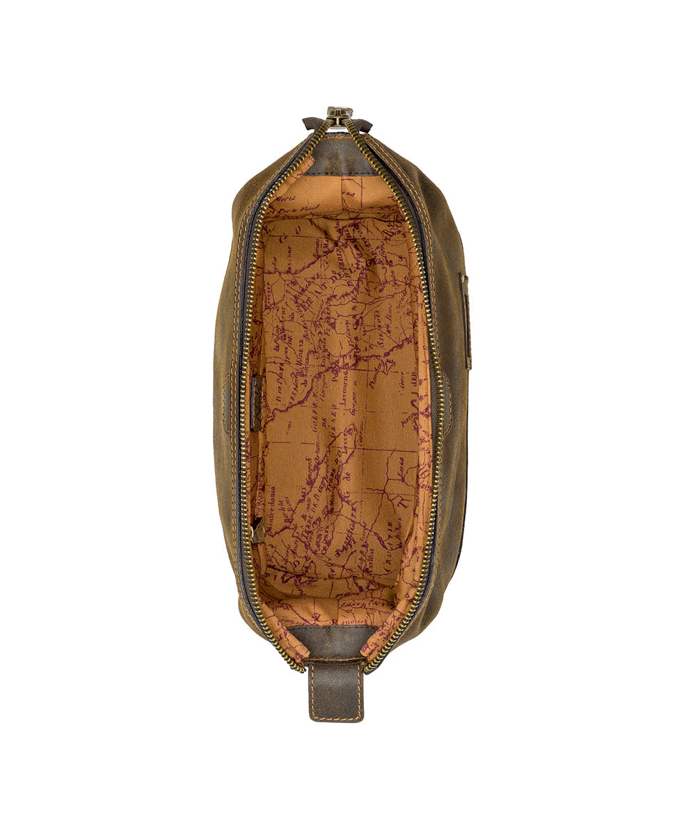Sac étui De Voyage Patricia Nash Kaki - Neuf Avec étiquettes | Toile Cirée Patch