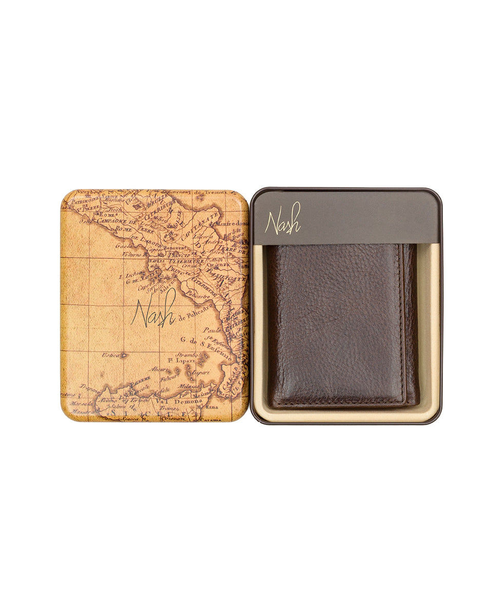 Male - Trifold ID Wallet - Firenze - chestnut - by Patricia Nash - View 8 of 15