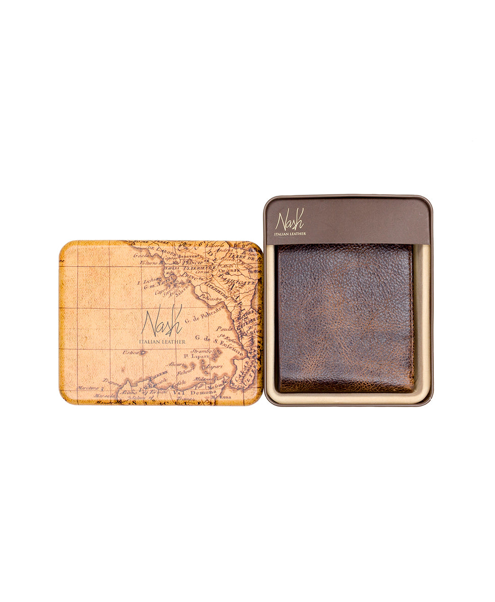 Mens - Double Billfold ID Wallet - Firenze - chestnut - by Patricia Nash - View 12 of 15
