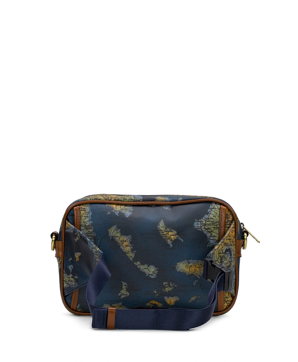 Praiano Belt Bag - Patina Coated Linen Canvas – Greek Map - greek map - by Patricia Nash - View 2 of 8