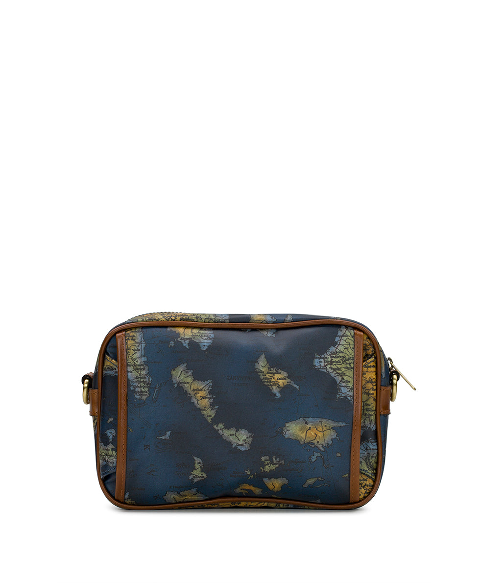 Praiano Belt Bag - Patina Coated Linen Canvas – Greek Map - greek map - by Patricia Nash - View 3 of 8