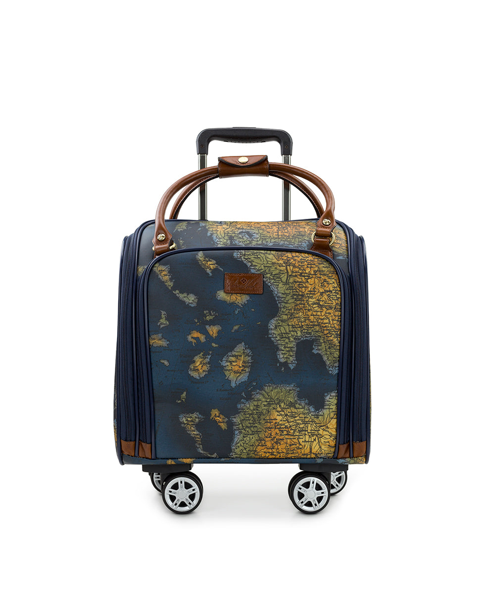 Female - Vitalia Underseater - Patina Coated Linen Canvas – Greek Map - greek map - by Patricia Nash - View 1 of 5
