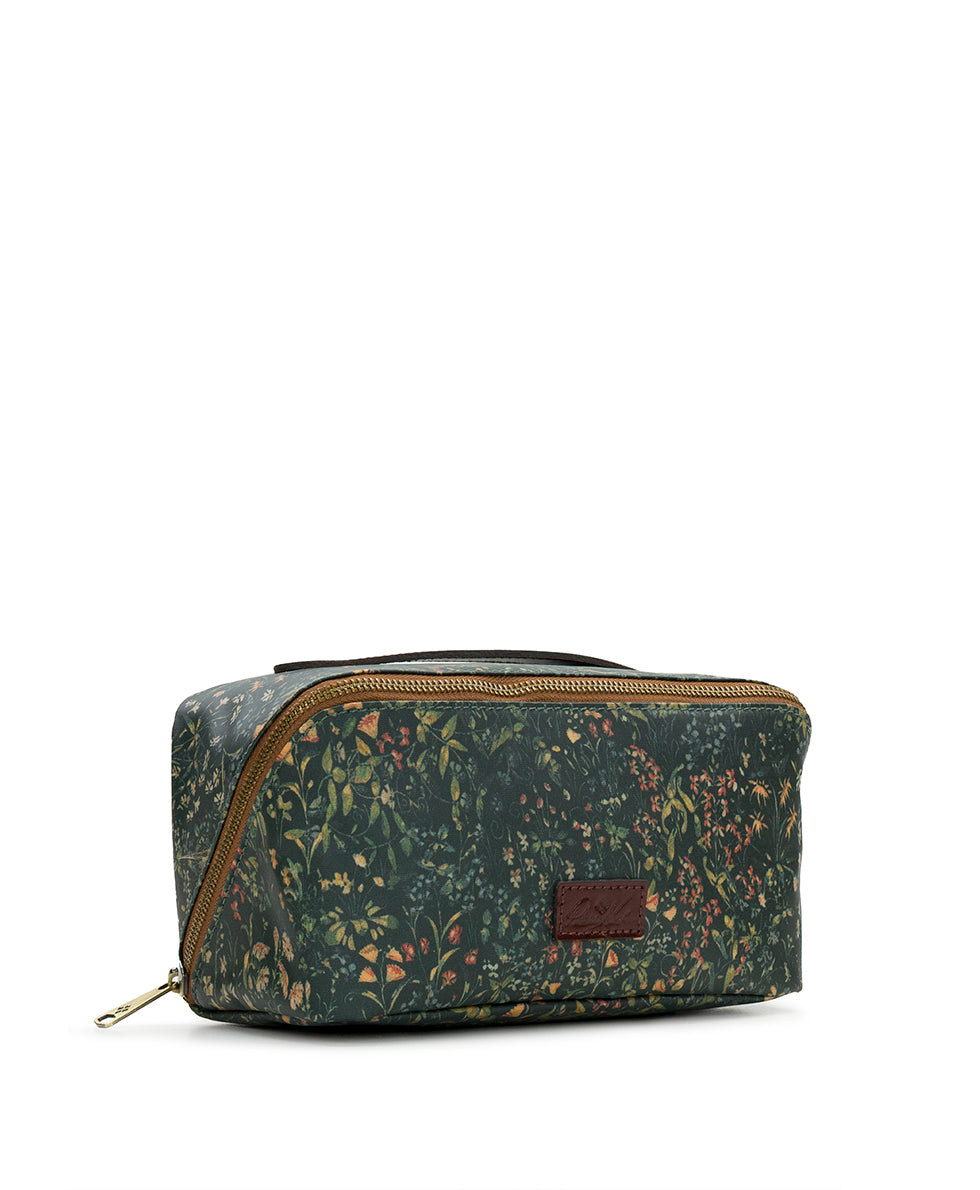 Female - Clancy Cosmetic Case - Patina Coated Linen Canvas ‑ Tuscan Fields - tuscan fields - by Patricia Nash - View 3 of 4