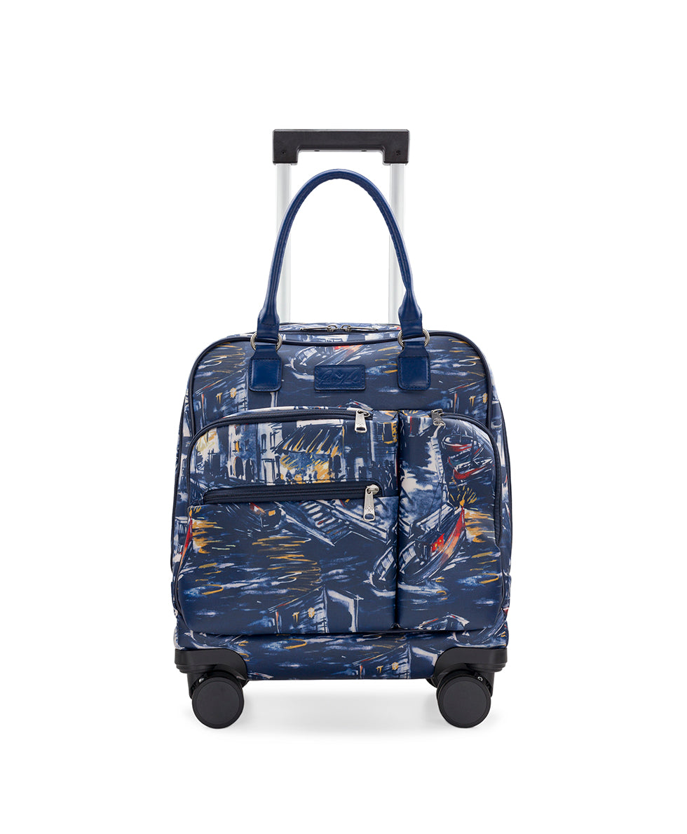 Female - Mattia Underseater Roller - Patina Coated Linen Canvas ‑ Harbor Nights - harbor nights - by Patricia Nash - View 1 of 8