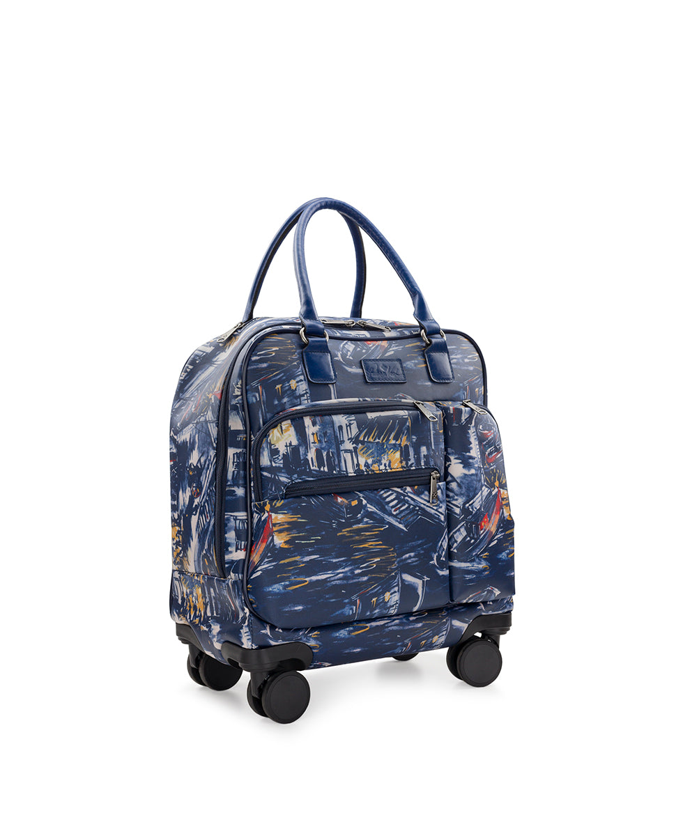 Female - Mattia Underseater Roller - Patina Coated Linen Canvas ‑ Harbor Nights - harbor nights - by Patricia Nash - View 5 of 8