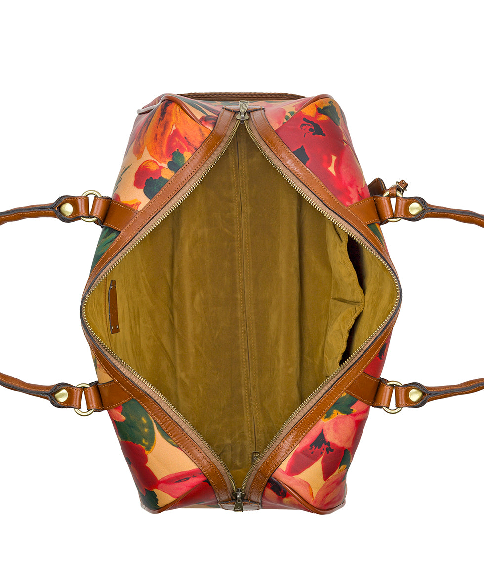 Avola Trolley Duffel - Patina Coated Linen Canvas — Spring Multi - spring multi - by Patricia Nash - View 4 of 5