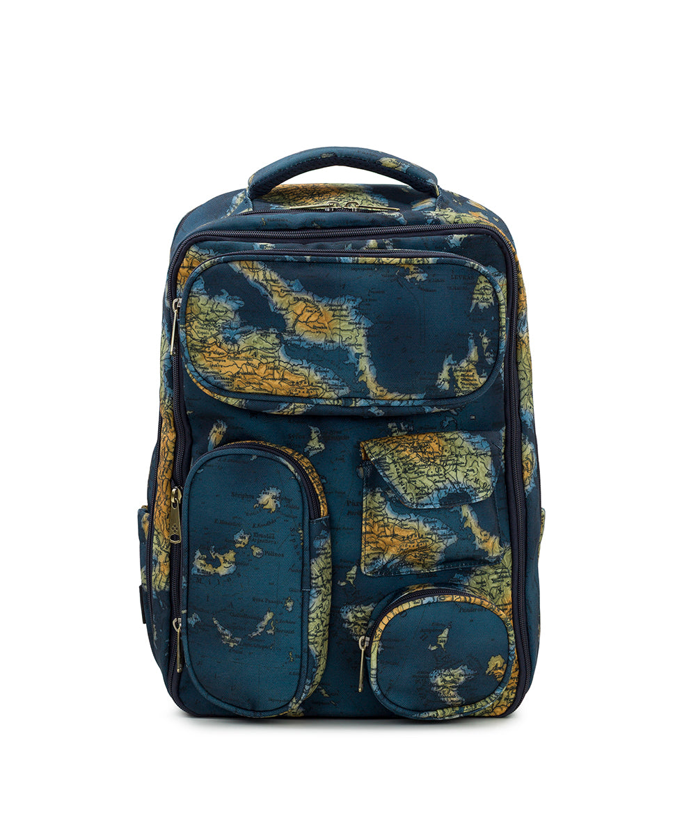 Vico Backpack - Woven Poly ‑ Greek Map – Patricia Nash