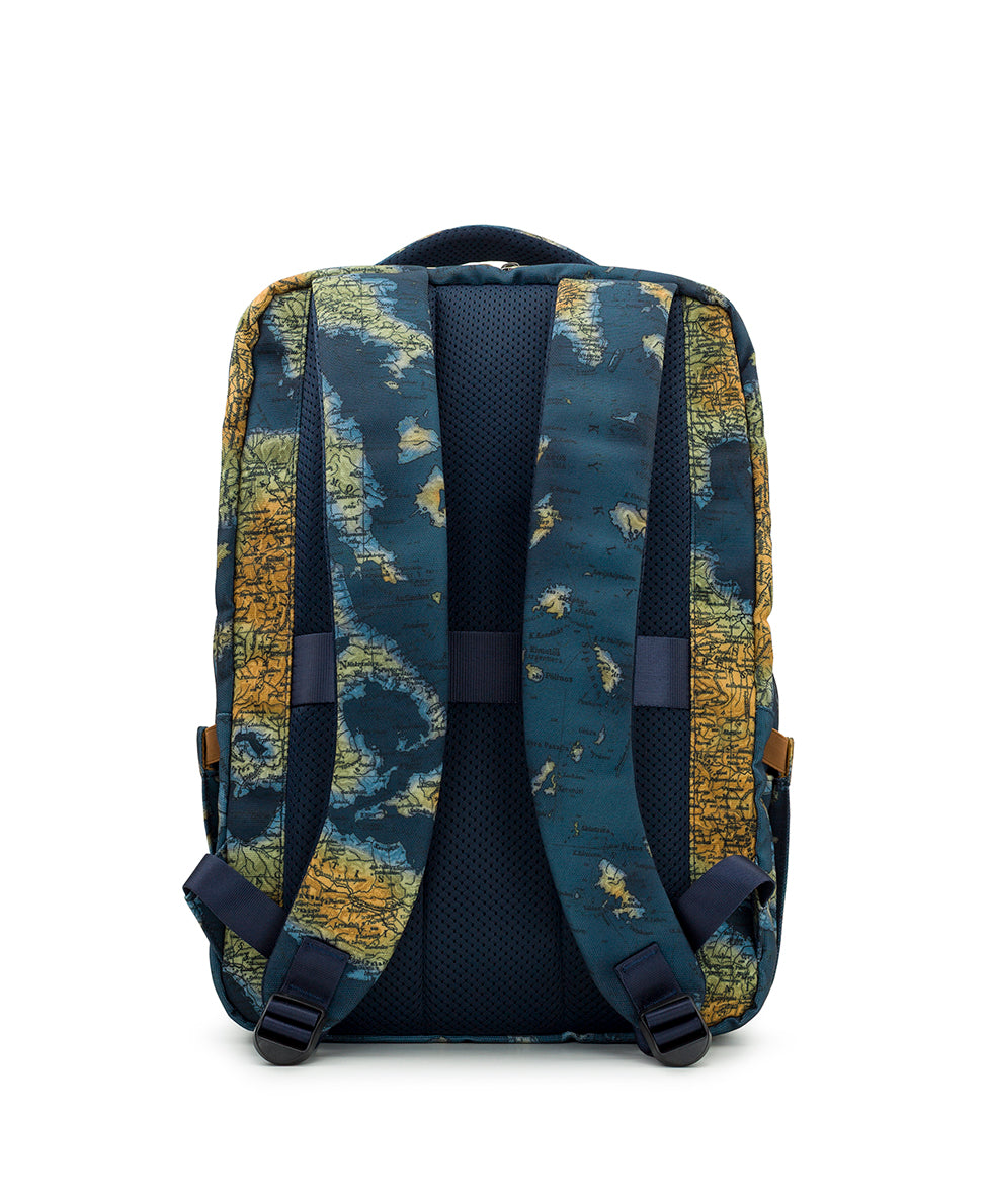 Female - Vico Backpack - Woven Poly ‑ Greek Map - greek map - by Patricia Nash - View 2 of 5