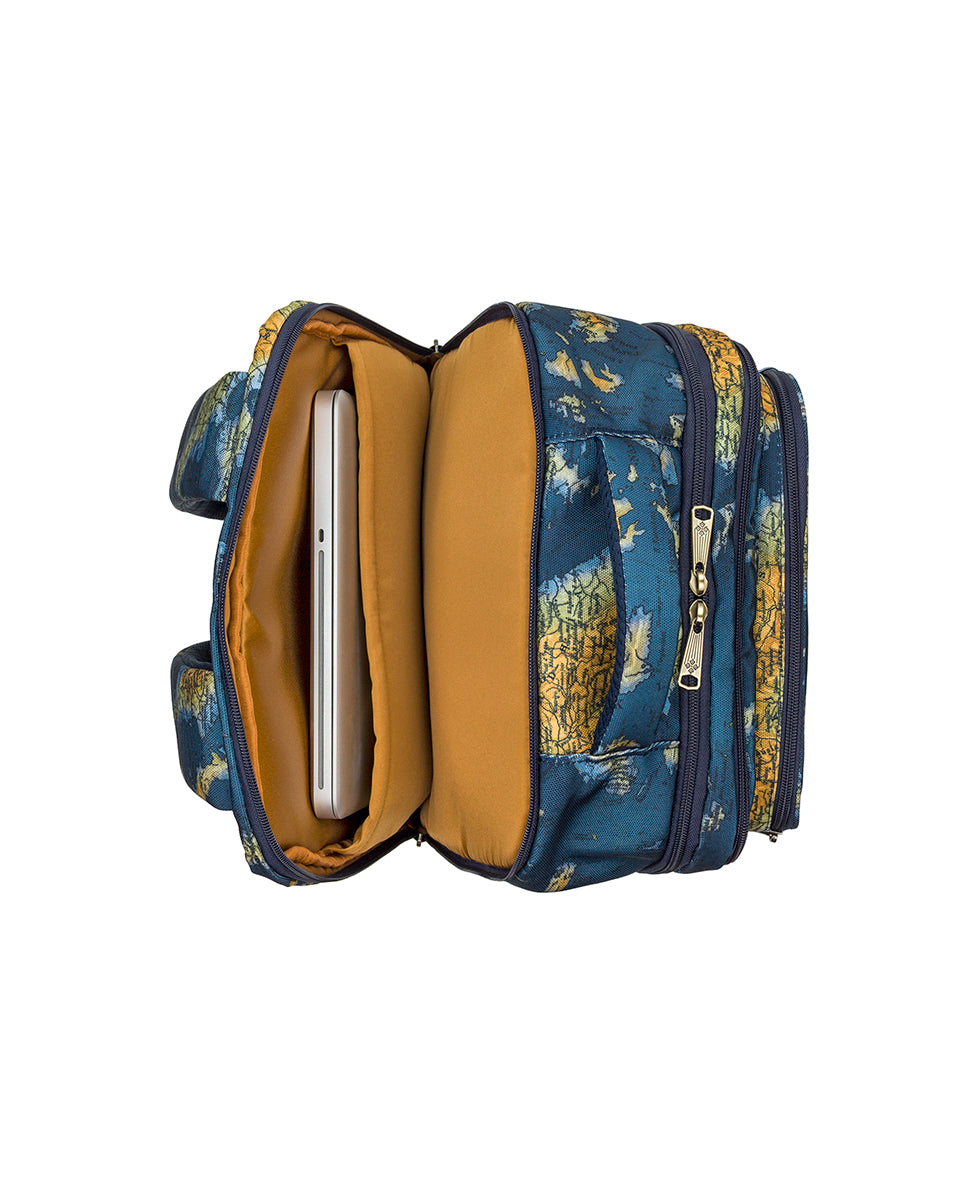 Female - Vico Backpack - Woven Poly ‑ Greek Map - greek map - by Patricia Nash - View 5 of 5