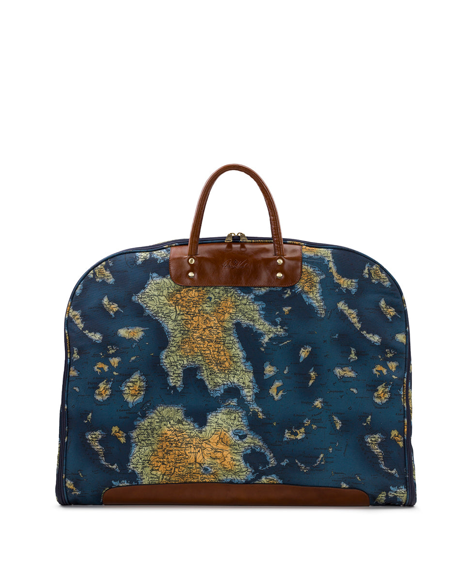 Female - Louiza Carry On - Woven Poly ‑ Greek Map - greek map - by Patricia Nash - View 1 of 5