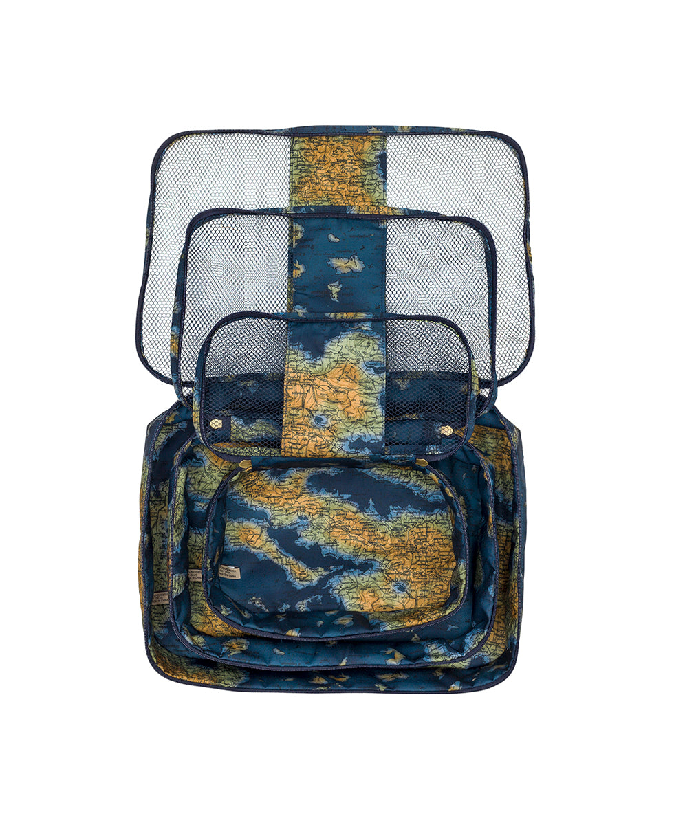 Female - Travel Cubes - Woven Poly ‑ Greek Map - greek map - by Patricia Nash - View 3 of 5