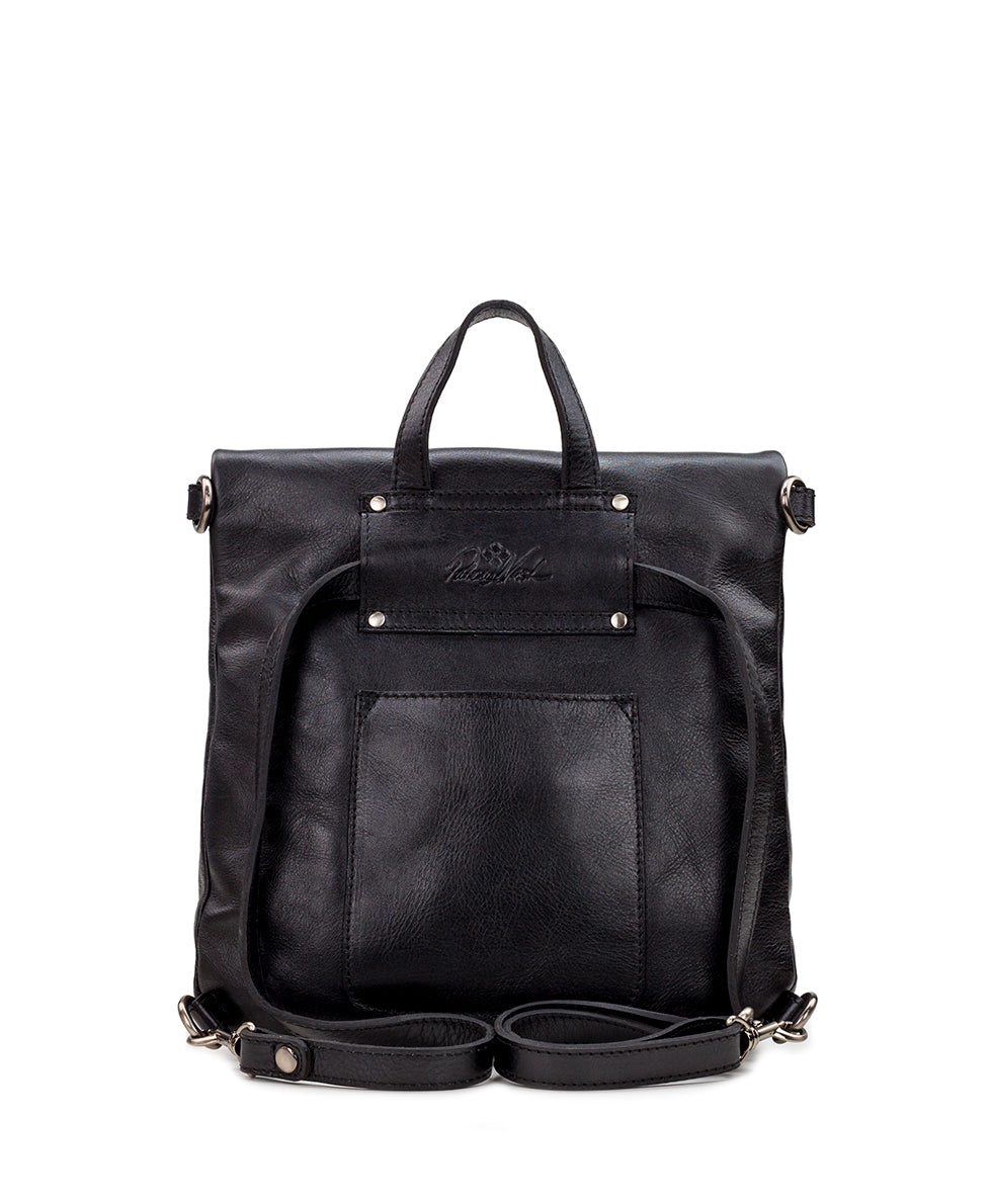 black leather backpack style purse Luzille Backpack