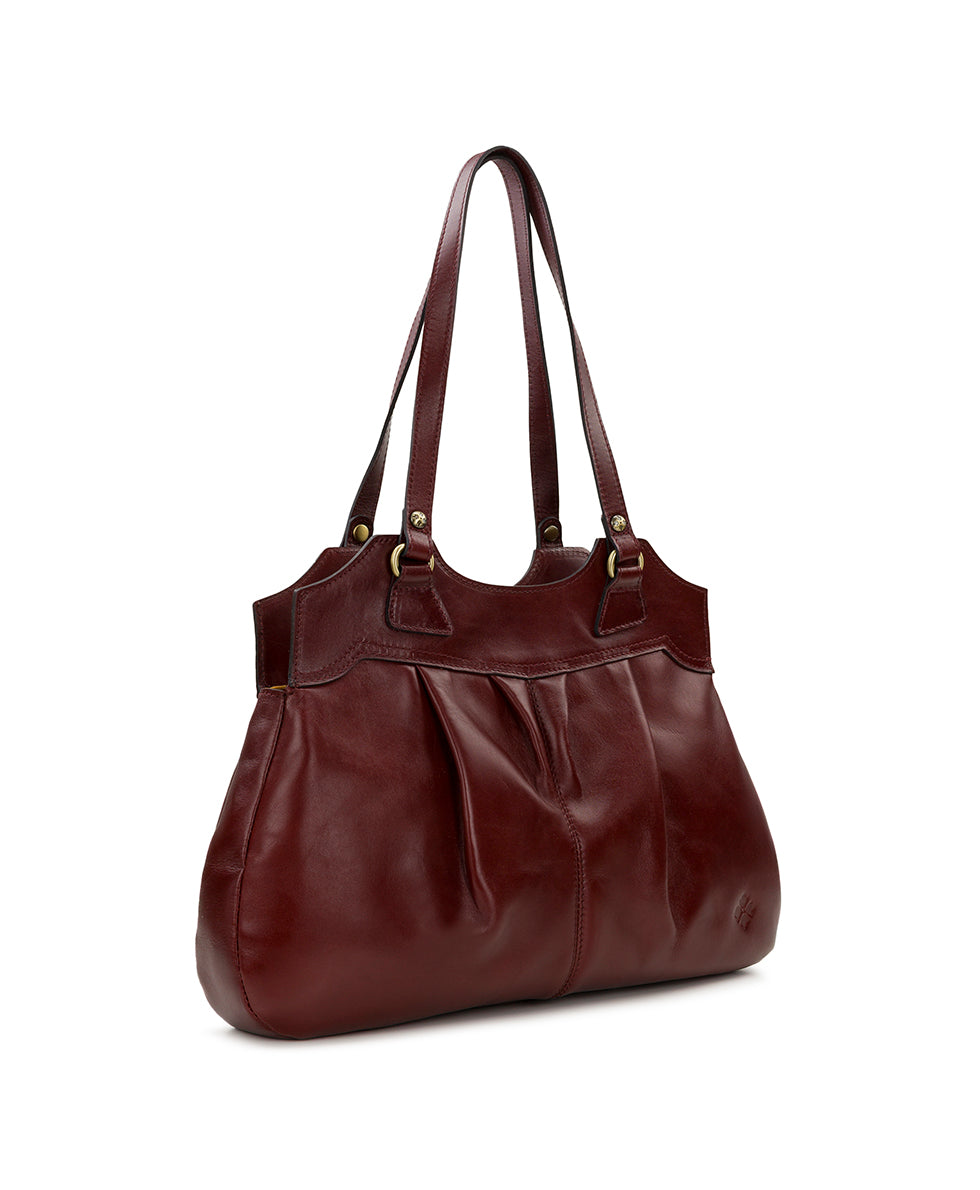 Female - Napoli Satchel - Heritage Leather - mushroom - by Patricia Nash - View 19 of 32