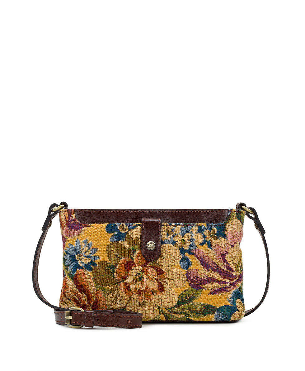 Outlet Patricia Nash Genuine Leather Floral Crossbody Bag