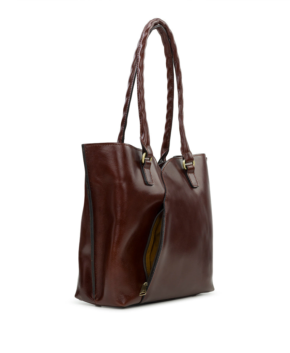 Marion Tote - Vintage Vegetable Tanned Leather - british tan - by Patricia Nash - View 4 of 25